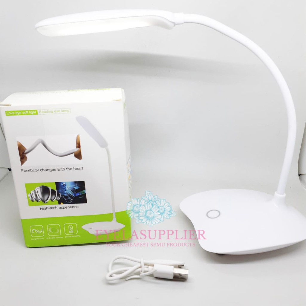 LOI Lampu LED Rechargeable Eyelash Extension Desk Lamp Reading Book Lamp