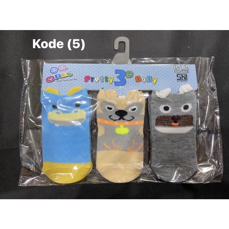 Kaos Kaki Bayi 3D / Kaos Kaki Bayi 3 In 1 Oreo / Kaos Kaki Bayi Murah