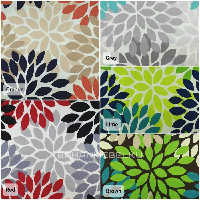 Sofa | Kain Corak - Cojines - Motif Floral Daun Interior Sofa Mebel Furniture