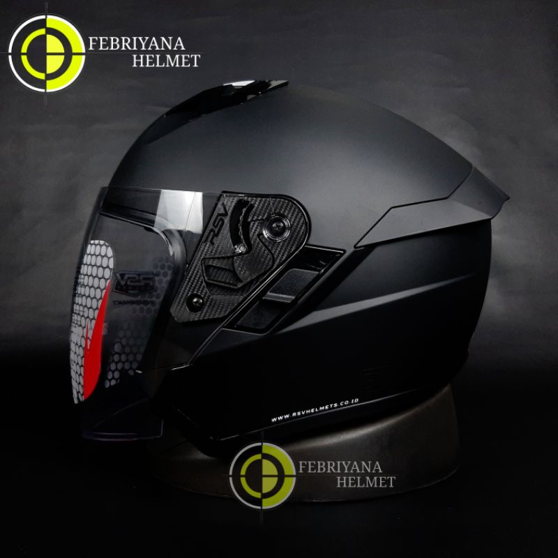HELM RSV SV300 SOLID BLACK DOFF | HALF FACE RSV SV300