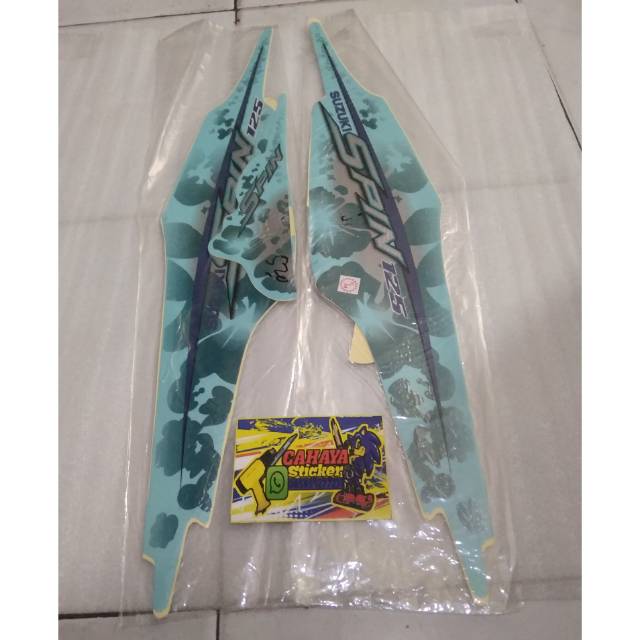 Striping Standar Suzuki Spin 125 Tahun 2009 / 2010 Warna Biru Muda
