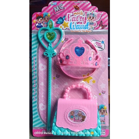 MO 41 MAINAN TONGKAT PERI PLUS BANDO DAN TAS LUCU / MAINAN BAG AND FAIRY STYLE / MAINAN MAGIC FAIRY WAND