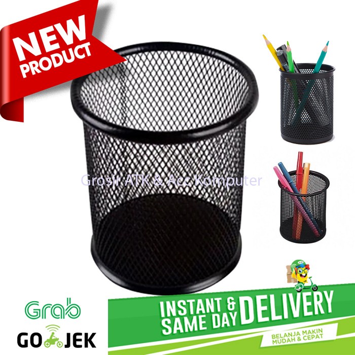 

Update Tempat Pulpen Alat Tulis Pensil Besi Jaring Pen Holder Meja Desk Limited