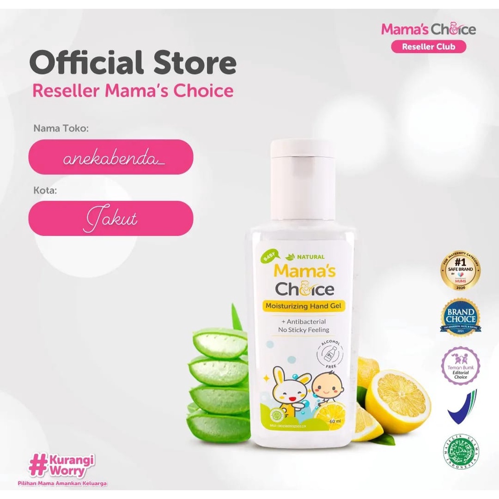 MAMA'S CHOICE HAND SANITIZER - PEMBERSIH ANTISEPTIK