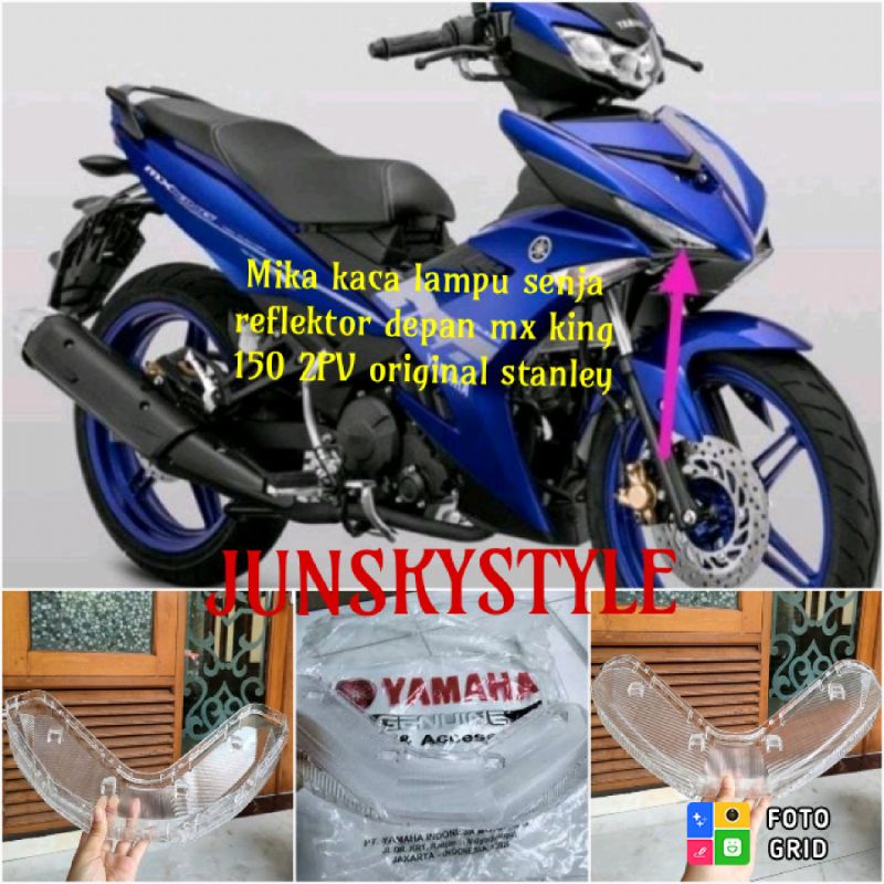 mika kaca lampu senja reflektor depan mx king 150 2PV original stanley