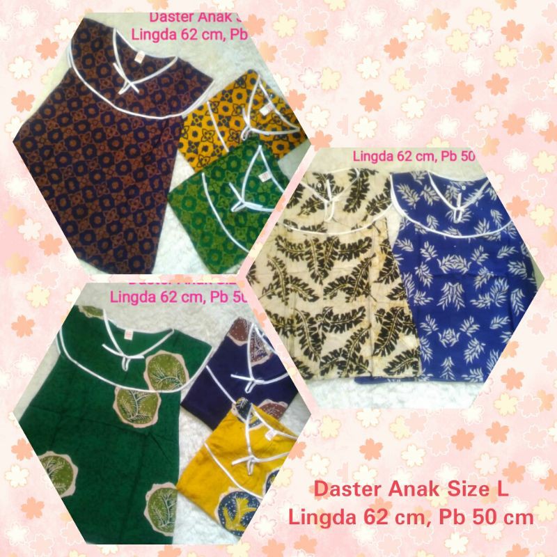 Baju Daster Anak Perempuan Tanpa Lengan Umur 4-5 tahun Bahan rayon santung campur