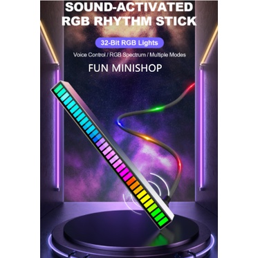 Lampu LED RGB Bar Strip Spectrum Audio Indicator Music Sound Control SPEAKER STICK