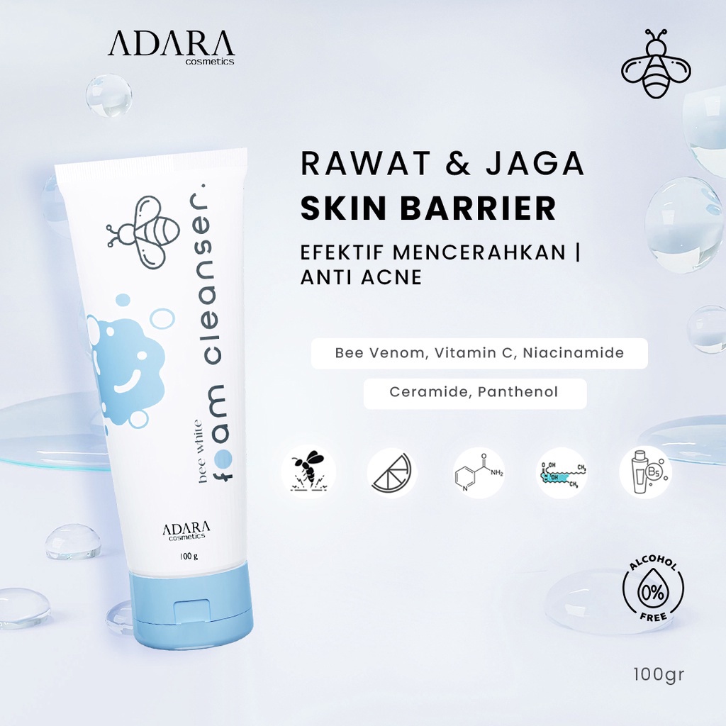 ADARA Bee White Foam Cleanser 100gr