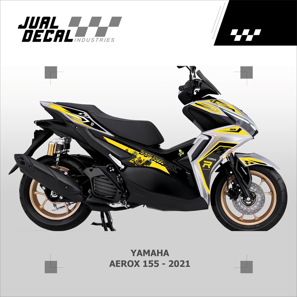 Stiker variasi motor AEROX 155 2021 - motif TRANSFORMER | Striping motor AEROX 155 NEW