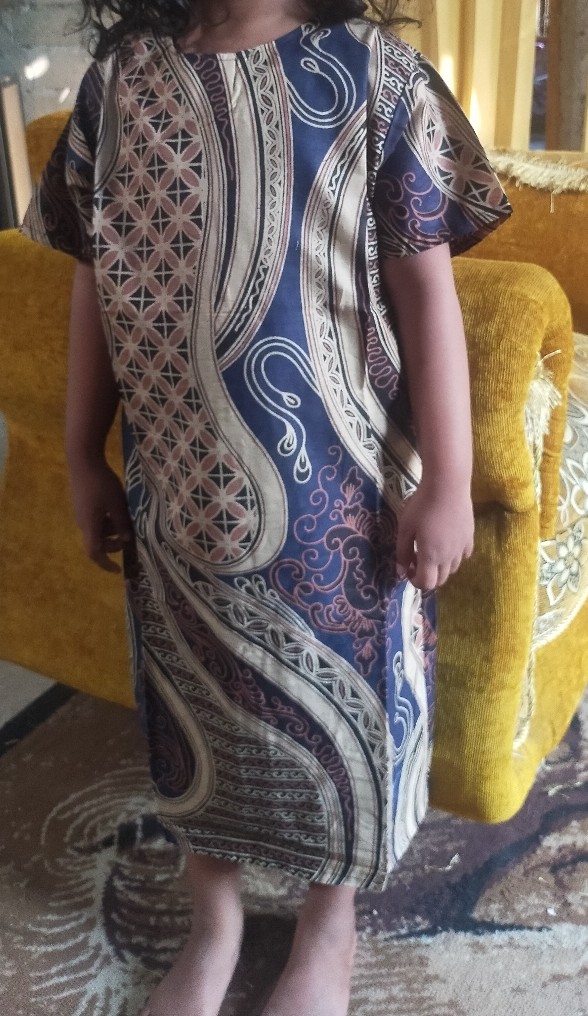 Baju Batik Anak Cowok Cewek Umur 4-11th Warna Merah Hitam