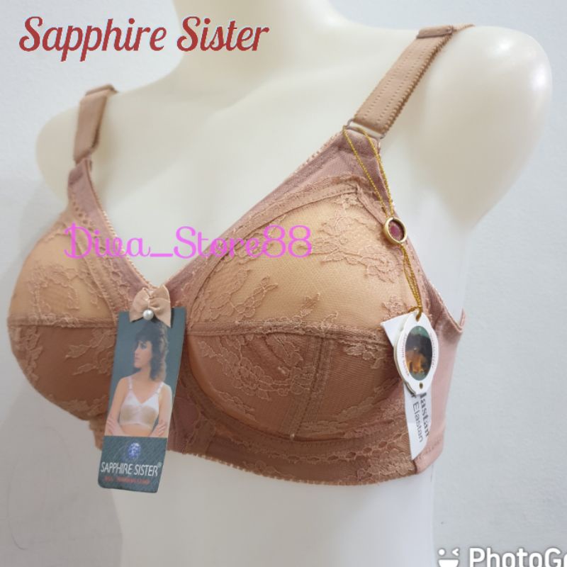 Bh Sister Sapphire Original | Bra Sapphire Sister | Bh Tanpa Busa Tanpa Kawat