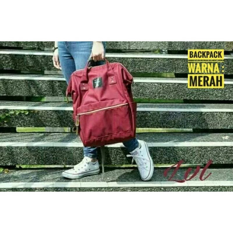 Backpack anelo polos tas ransel wanita mewah harga murah tas lokal