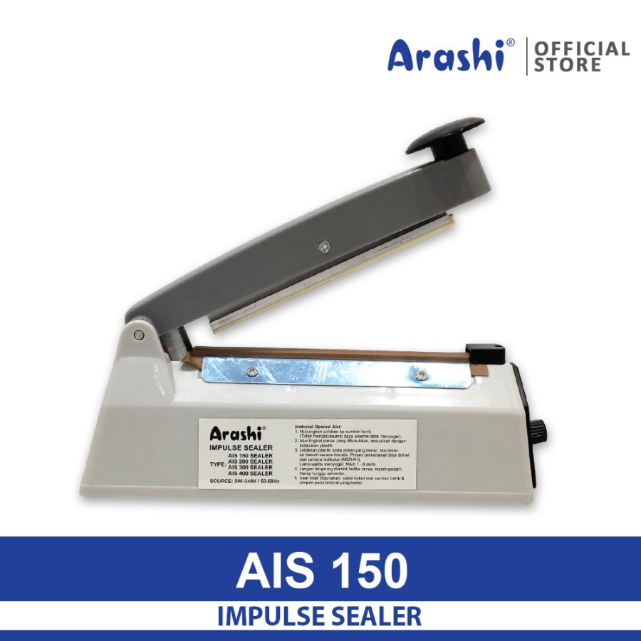 ARASHI AIS 150 - Impulse Sealer 150 mm / Perekat Plastik 15 cm