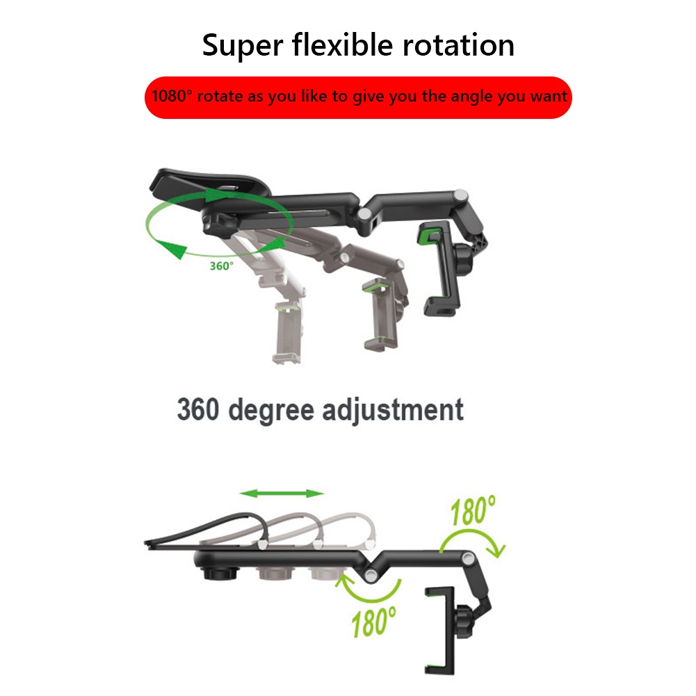 Bracket Klip Stand Holder Handphone Universal Rotasi 360 ° Untuk Sun Visor / Dashboard Mobil