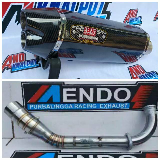 Knalpot Racing Yoshimura USA Double Hole For Nmax PCX Aerox Vario Beat