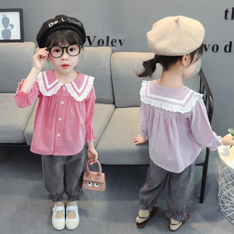 CG SSP61-Setelan Anak Perempuan Korea Fashion 2in1 TRIANGLE