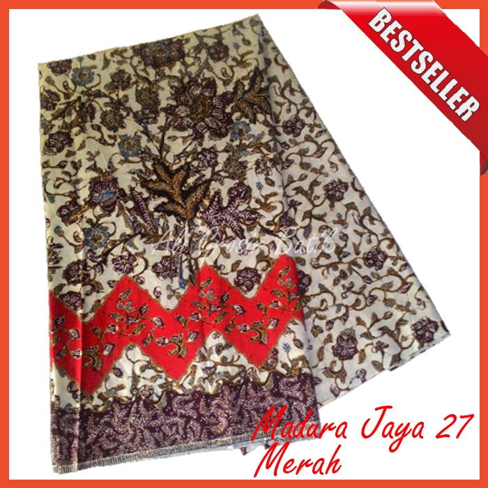 Kain Batik Pekalongan Primisima Halus Madura Jaya 27 Merah Unggul Jaya