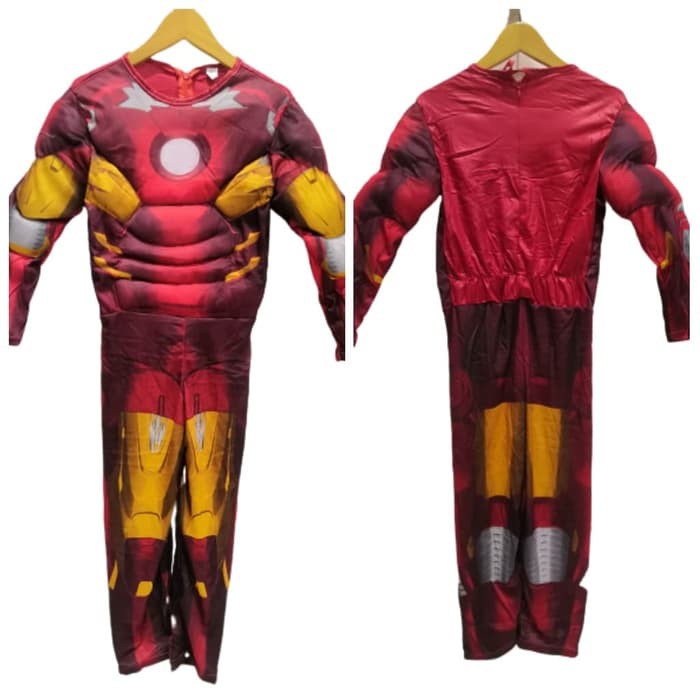 Kostum Anak Iron Man Import Busa Otot Baju Karakter Superhero Costume Cosplay Ultah Impor