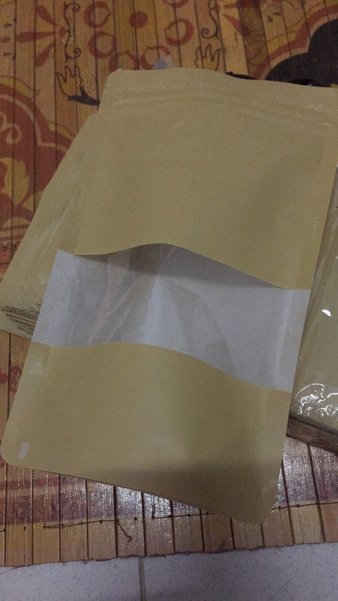 [i00 Pcs] Standing Pouch Window Ecopack 14x23 Kpack/ Kertas Paper/ Craft Kraft/ Kemasan Kopi