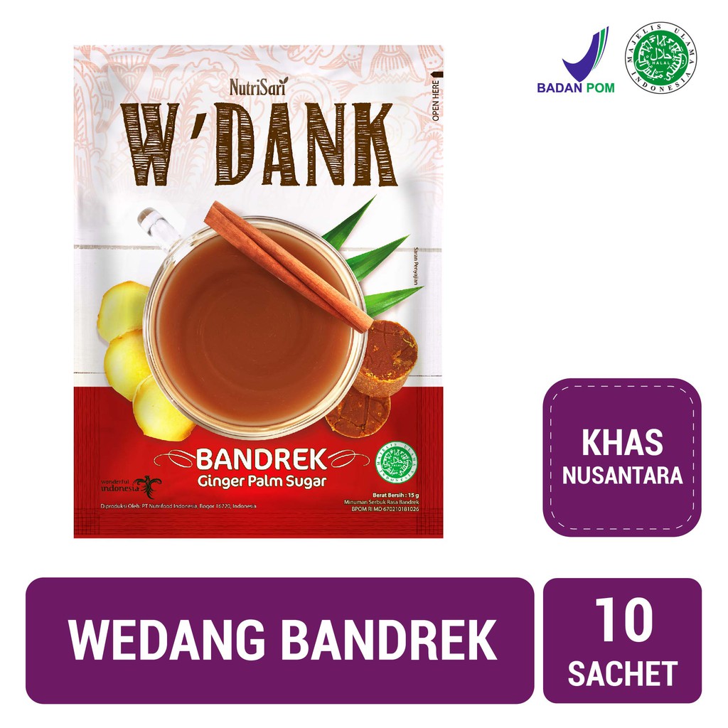 

W'Dank Bandrek - Ginger Palm Sugar - 10 sachet Renceng