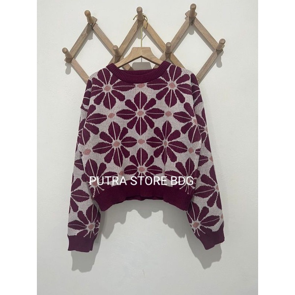 Jasmine sweater crop top sunflower