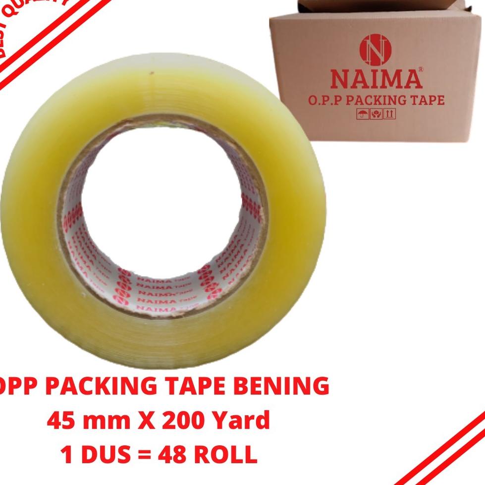 

Lakban Bening Jumbo 200 Yard FULL - Lakban Coklat 45mm - Isolasi Selotip Transparan - Plakban Besar Putih 2 Inch Naima Tape HAIND7379