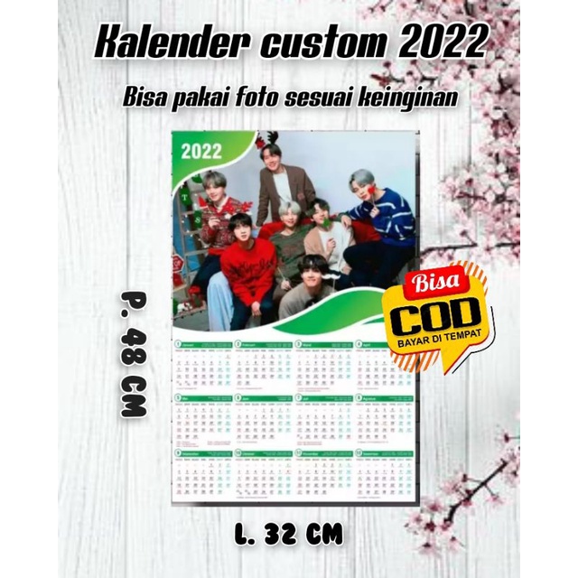 

KALENDER 2022 CUSTOM | BTS ARMY | BISA PAKAI FOTO SENDIRI