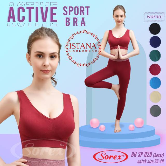 bra wanita / bh sport / sorex / senam / gym / zumba / aerobik