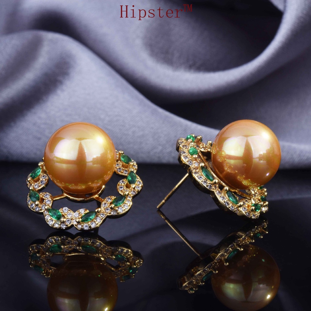 Luxury Premium Custom Natural Nanyang Pearl Set Shell Pearls Ear Studs Ring Pendant Necklace