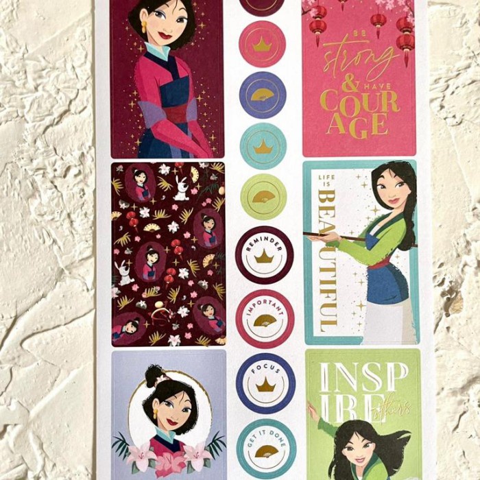 

Berkualitas The Happy Planner Disney Sticker Princess Mulan Trendi