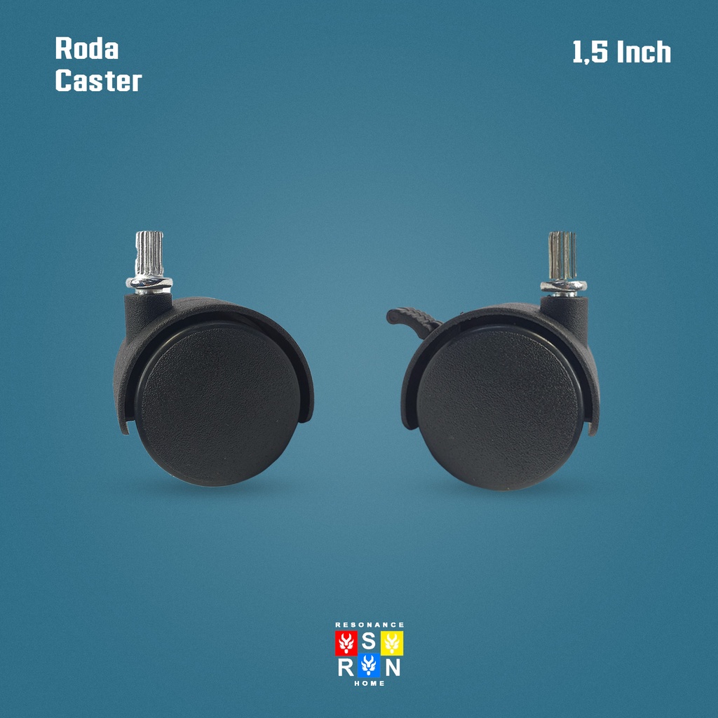 Roda Kursi Kantor Caster TEBAL Plat + Rem/Non Rem 50mm (1.5 inch) |  Roda Lemari Meja / Roda Kandang / Roda Kursi Gaming