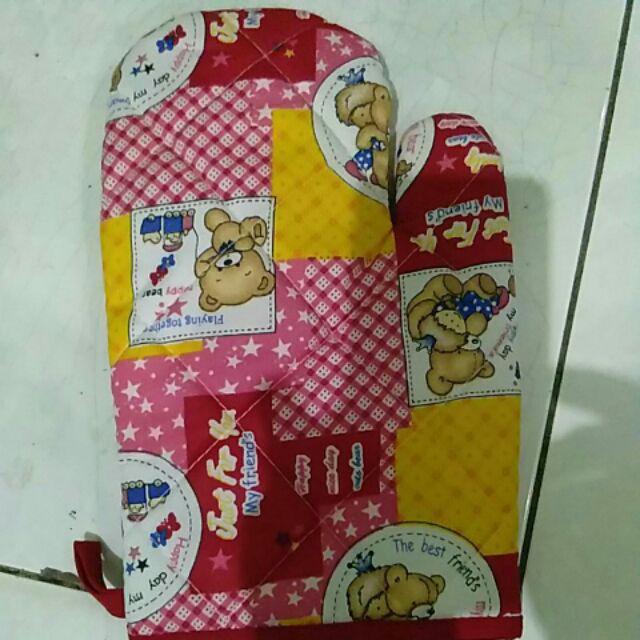 1 Pc Sarung Tangan Dapur Anti Panas Ukuran 27 X 16cm