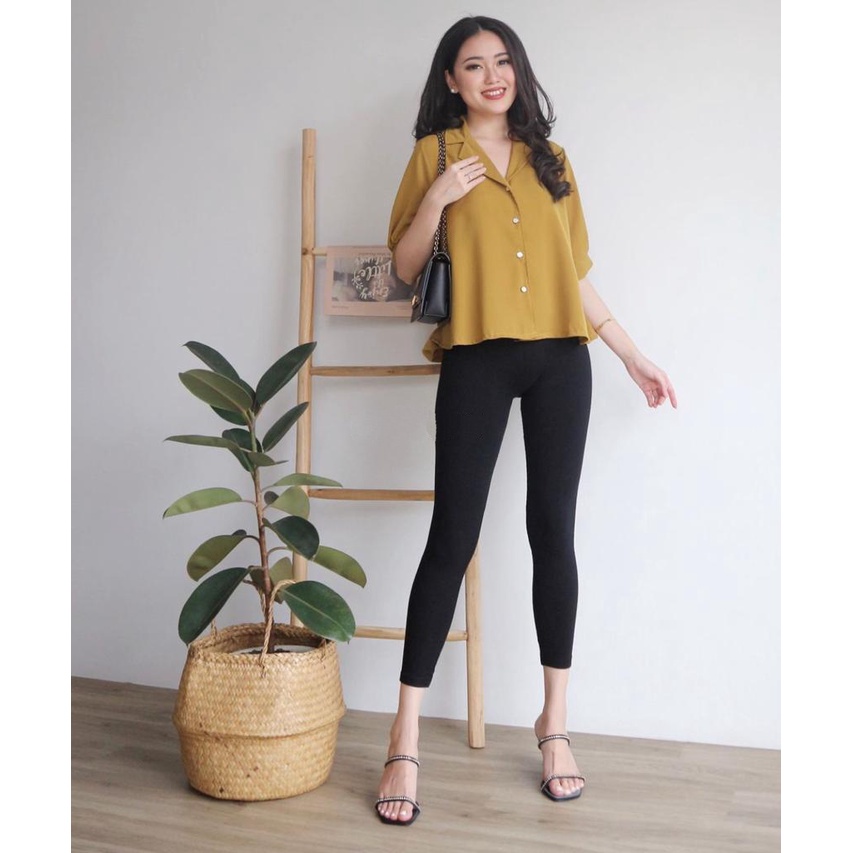 Basic id fashion COD kemeja wanita polos / Blouse wanita dylan