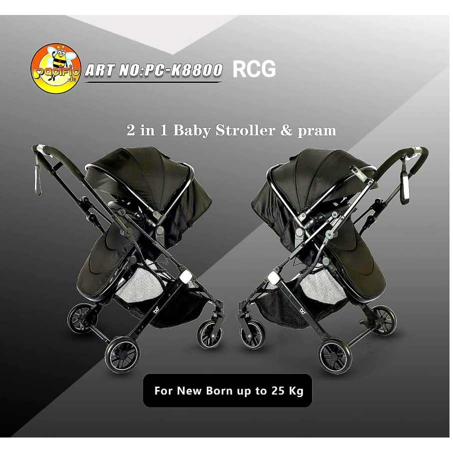 Stroller Pacific K8800 2in1 Bisa Hadap Ibu Kereta Bayi Pasific