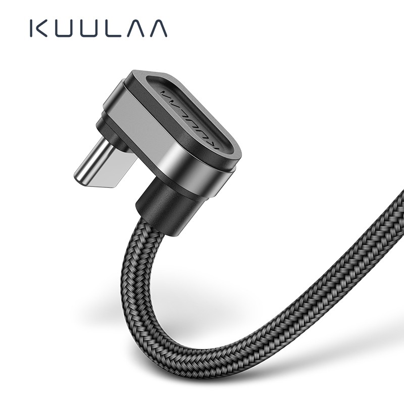 

KUULAA Kabel Data / Charger USB Tipe C Sudut 180 Derajat Bentuk U untuk Handphone
