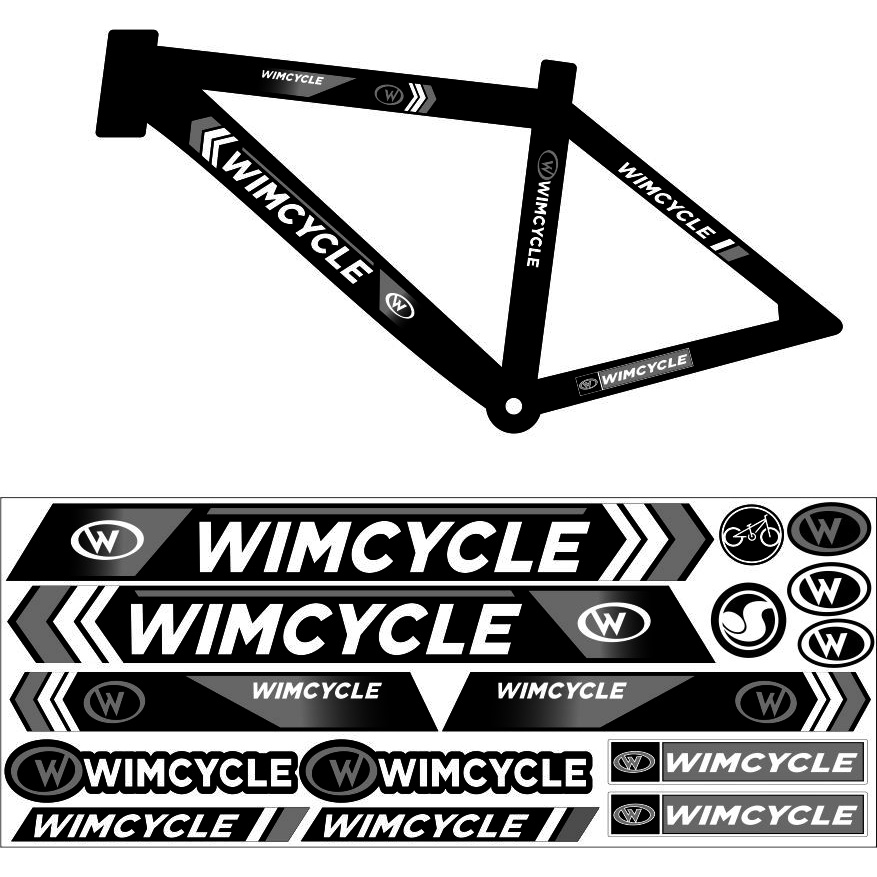 COD / STICKER ALL WIM VARIASI BIKE STIKER POLET ALL SEPEDA STRIPING MOTIF WIM-CYCLE STRIPING