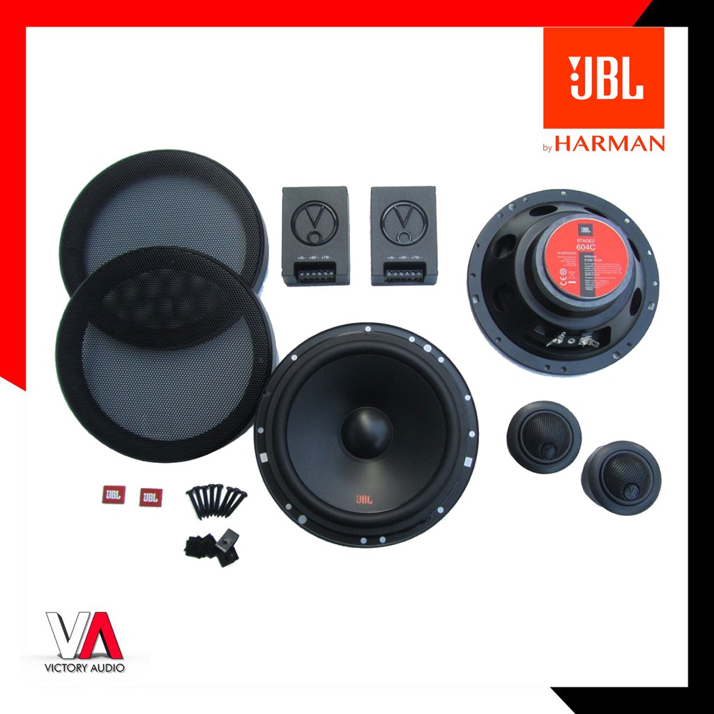 BARU - Speaker Split 2-Way Component System JBL Stage 2 Stage2 604C 6.5 Inch Car Mid Bass + Tweeter 