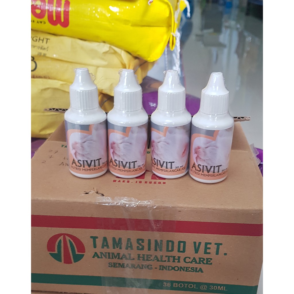 Asivit Cat Obat Suplemen Vitamin Nutrisi Memperlancar Asi untuk Kucing menambah makan dan vitamin