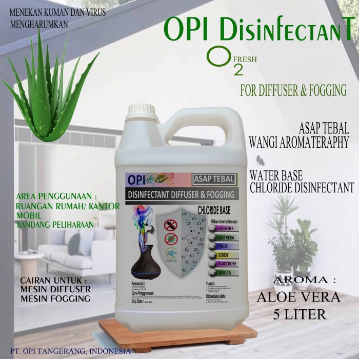 Disinfectant Fogging dan diffuser aromatherapy 1L dan 5 Liter Produk OPI baru By Oke Sabun sudah ada izin edar resmi by Oke sabun suplayer