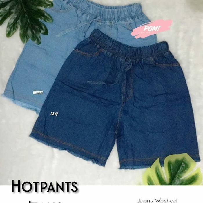 CELANA PENDEK WANITA HOT PANT JEANS POLOS STANDART XL DAN JUMBO XXL