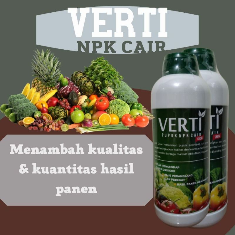 VERTI GROW Pelebat Bawang Daun Terbaik, Pupuk NPK Cair Pelebat Bawang Daun, Pupuk Tanaman NPK