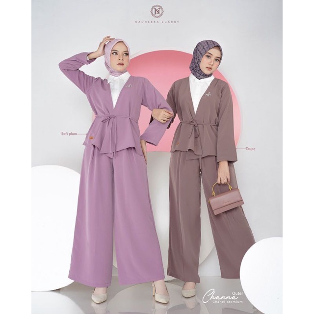 Tunik Premium Channa Black by Nadheera Luxury|Tunik Polos|Tunik Adem|Tunik Dewasa|Tunik Katun Lembut