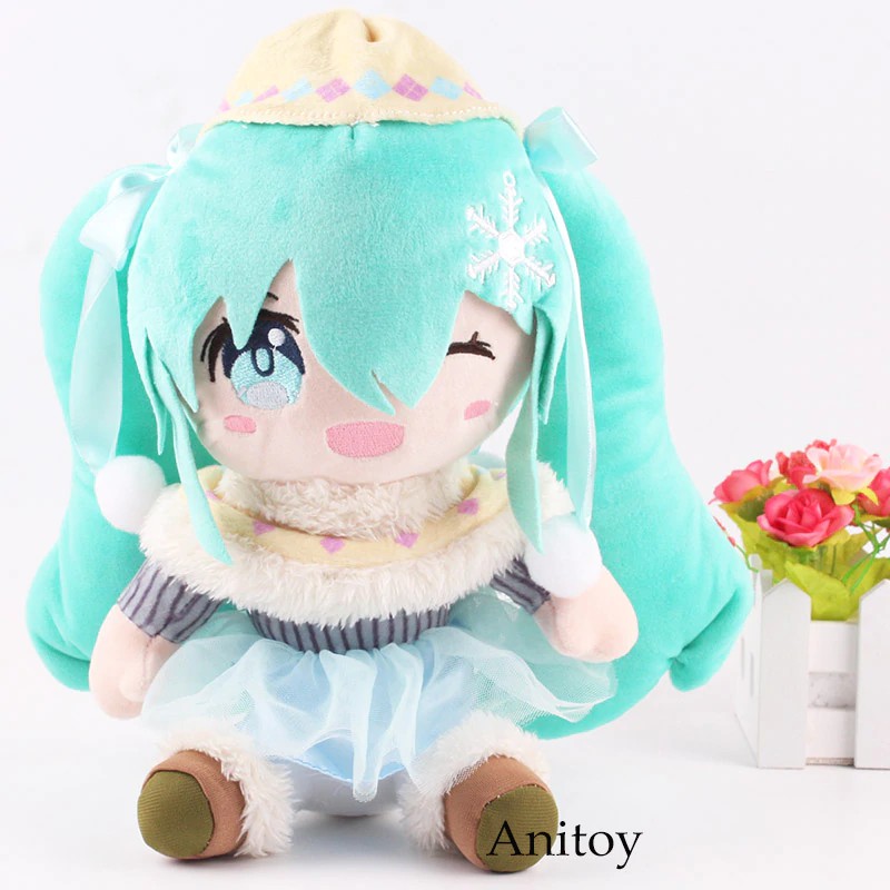 baby toys Cute Plush Toys Vocaloid Hatsune Miku Plush Doll Stuffed Toy Snow Miku Hatsune Doll Toy