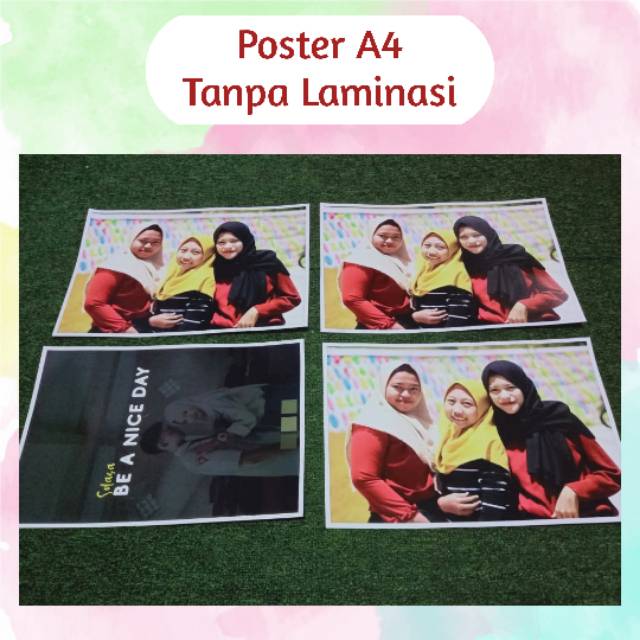 4PCS!!! Cetak Foto Ukuran A4 Tanpa Laminasi