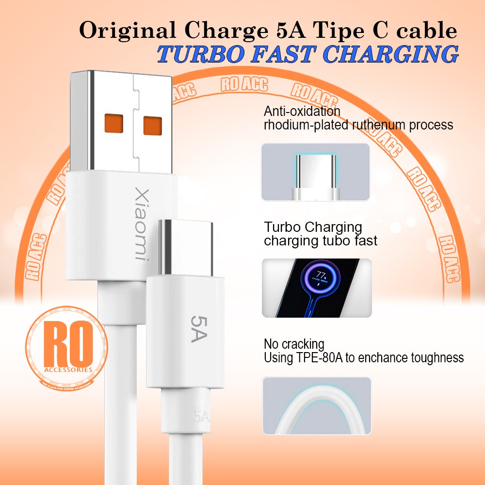 [RO ACC] K1 KABEL DATA BRANDED SUPER FAST CHARGE 5A TYPE C