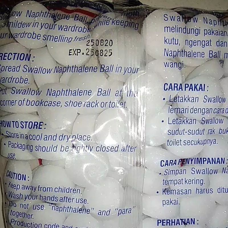 Swallow Kamper Naphthalene300gr/500gr/1kg Disk Ball