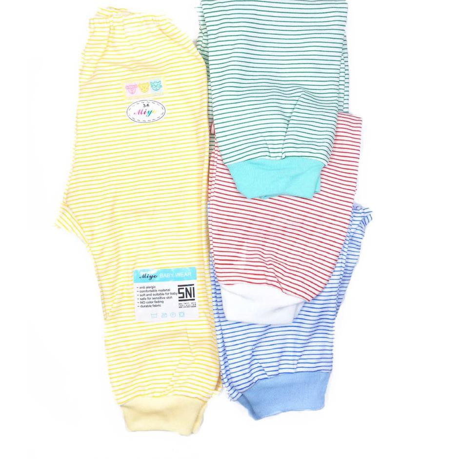  Terbaru  4pcs Celana  bayi MIYO celana  panjang motif  salur 