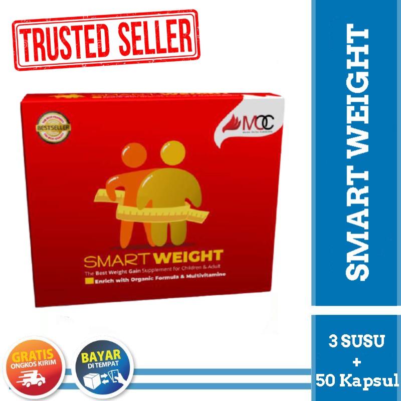 

Smart Weight Penggemuk Badan Original Prodak /Penggemuk Badan 50 Kapsul + 3 SUSU