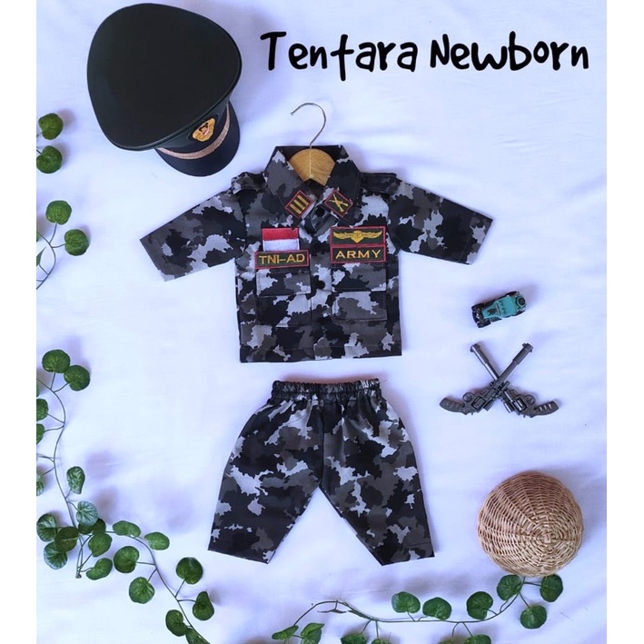KOSTUM TENTARA NEWBORN BAJU TENTARA MEWBORN BAJU TENTARA ANAK BAJU TENTARA BAYI
