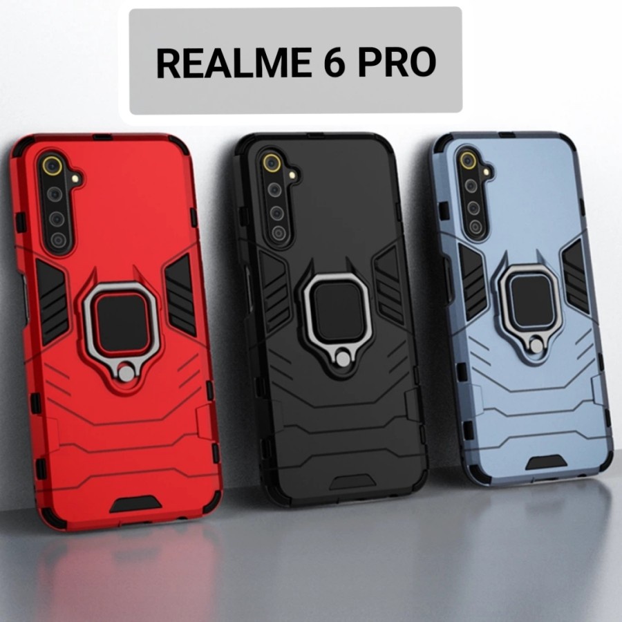 REALME 6 PRO CASE ARMOR ROBOT IRING STANDING CASE